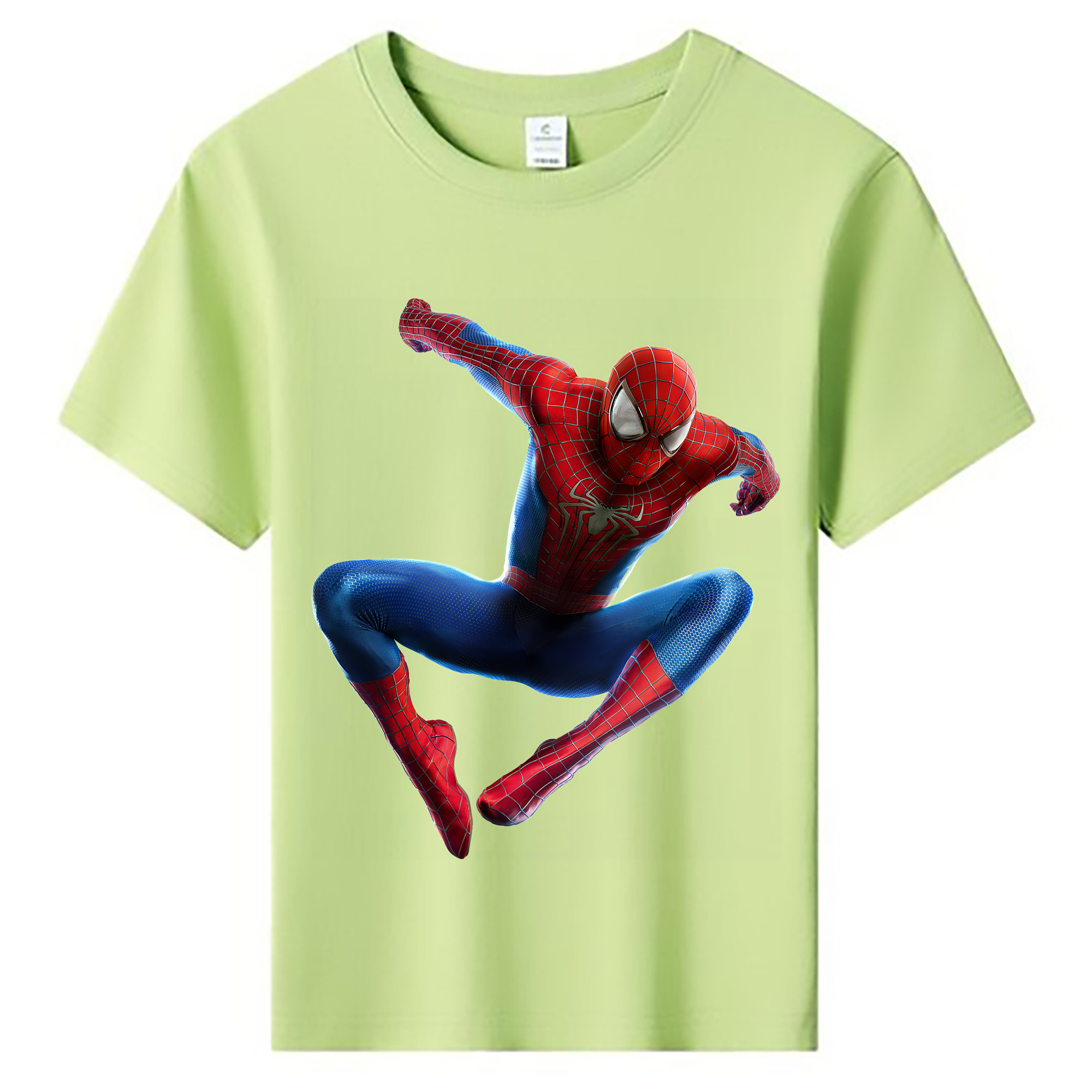 （画像用） Spider Man スパイダーマン 綿100％キッズTシャツ（フロントプリント）